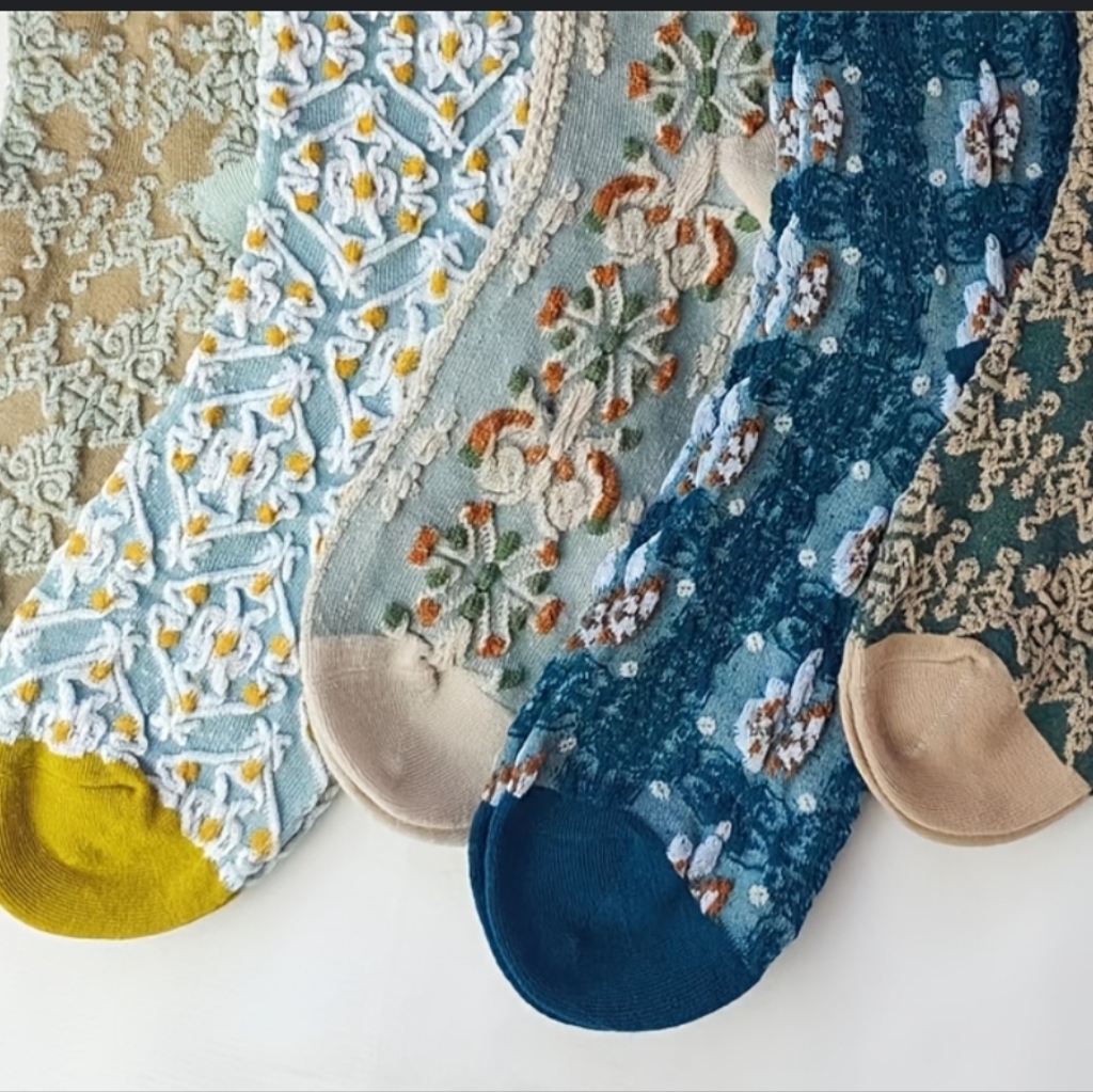 Socks Lace Patterned Bottoms